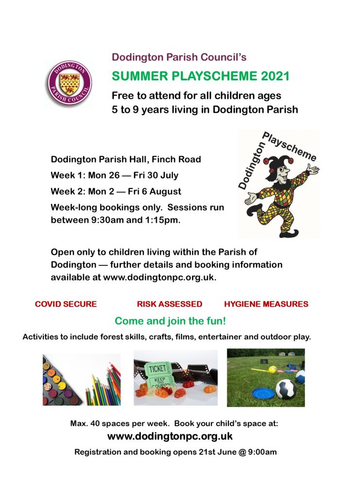 Poster explaining Summer Playscheme, please call 01454 866546 if you can't access this information
