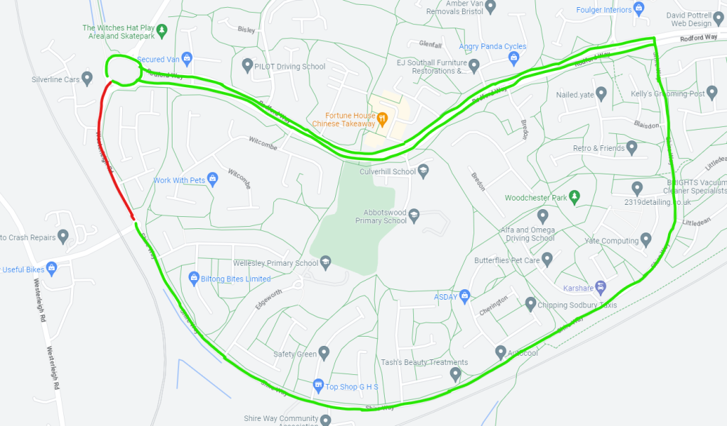 Diversion route map for Westerleigh Road - ring office for details - 01454 866546