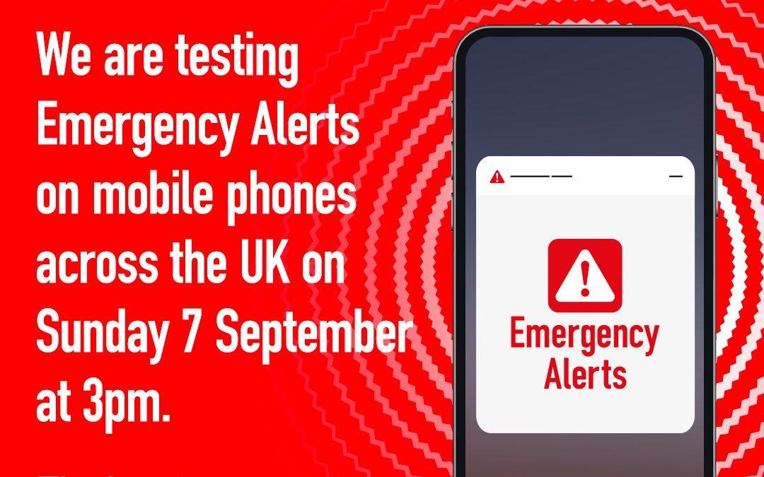 Government Alert Testing Sunday 7th September