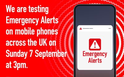 Government Alert Testing Sunday 7th September